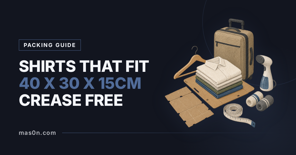 How to Pack Shirts in Hand Luggage Under the New 40 X 30 X 15cm Cabin Bag Rules